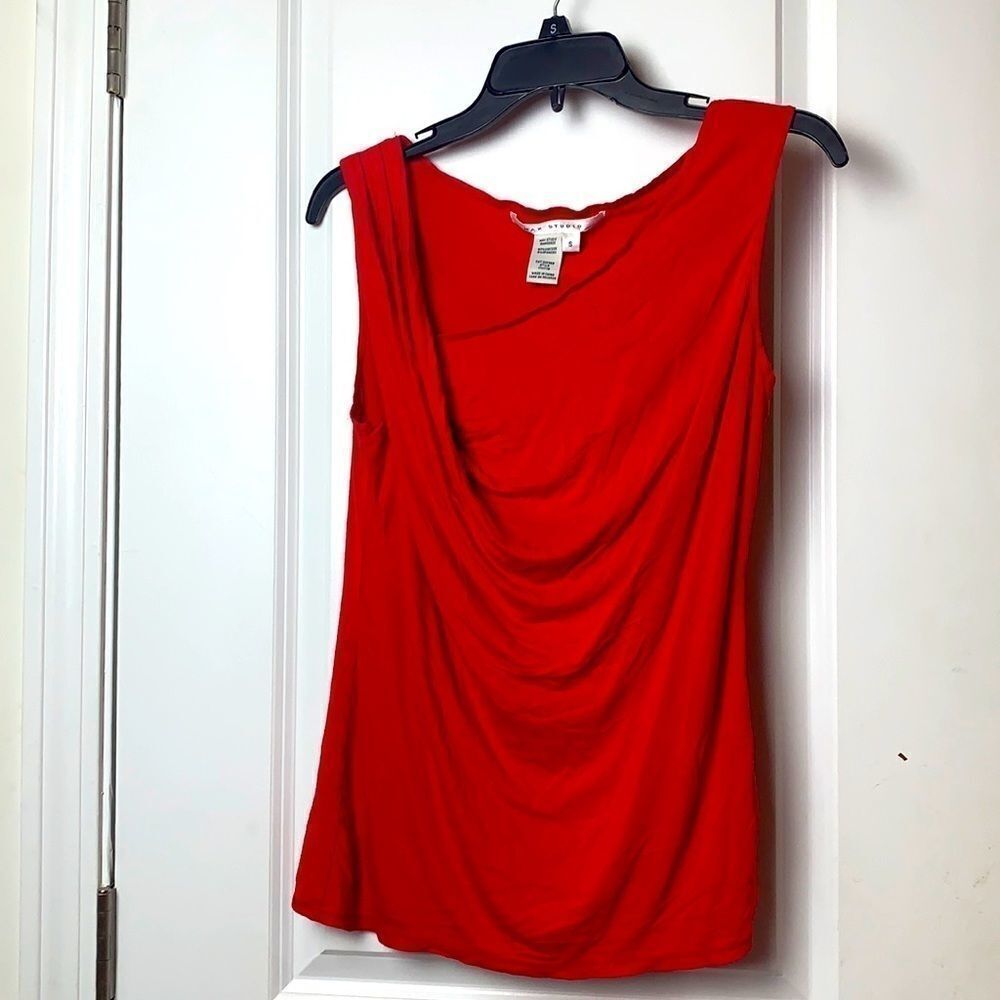 Max Studio Small Red criss cross blouse